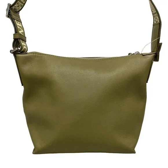 LOEWE Cubby Cross Body Bag Small - Khaki Cream Calf Skin Jacquard Shoulder Bag - Picture 2 of 14